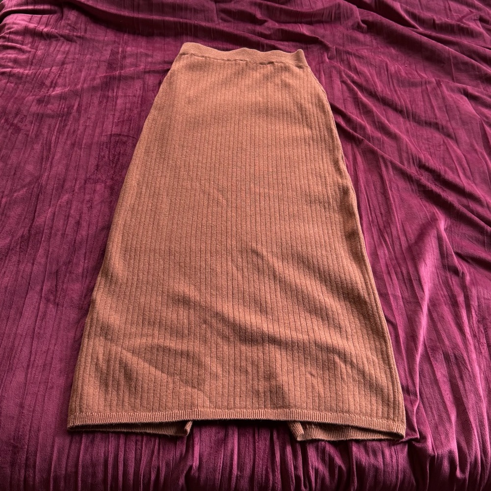 Free People Rust Brown Midi Skirt